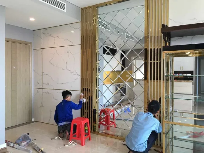 Nẹp inox mạ vàng PVD trang trí cap cấp đẹp giá rẻ tại HCM và Hà Nội