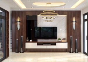 Cách trang trí mảng tường sau tivi nổi bật nhất bạn nên chọn