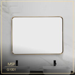 Khung Gương hình chữ nhật khung inox mạ vàng G1001 Cao Cấp