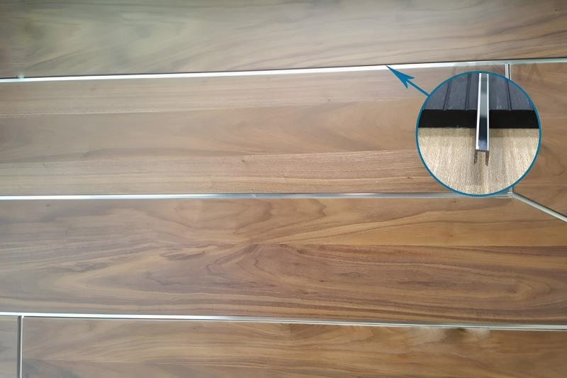 Nẹp Inox Chữ U3mm sử dụng cho sàn gỗ