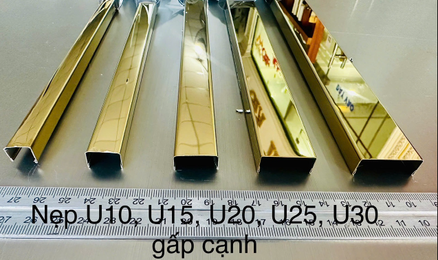Cấu Tạo Cơ Khí Và Bảng Quy Cách Kích Thước Nẹp Chữ U Inox Mạ Vàng